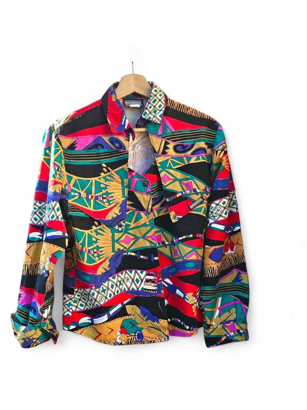 Roughrider By Circle T 90s Western Rodeo Shirt Womens